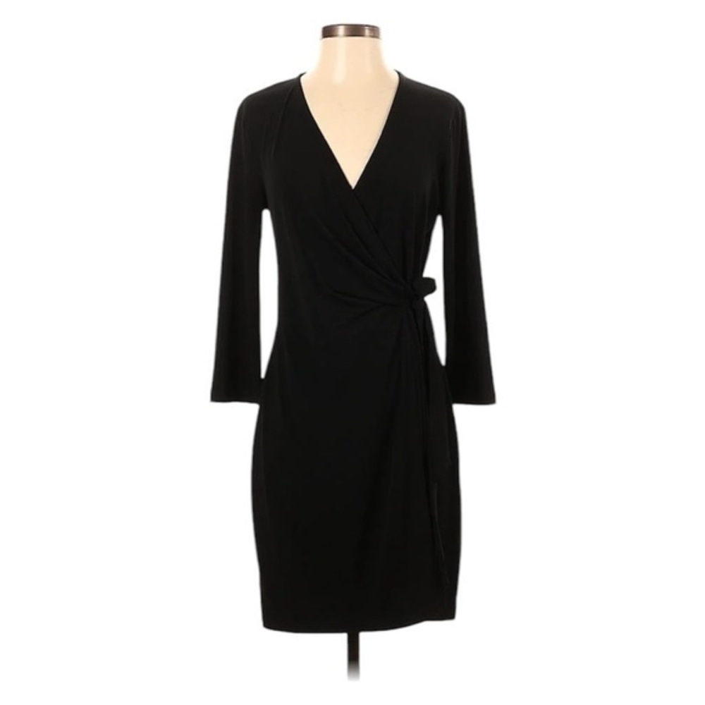 NWT $90 Black wrap dress long sleeve the limited size S tall
